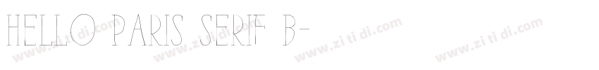Hello Paris Serif B字体转换